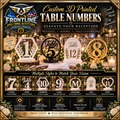 Custom 3D Printed Wedding Reception Table Numbers